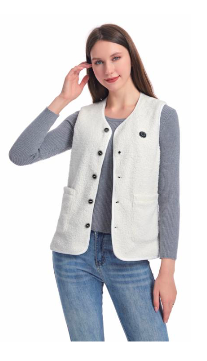 MOLTEN-ICE White – gilet polaire chauffant Électrique